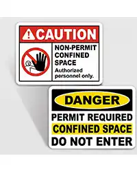 Confined space safety signs