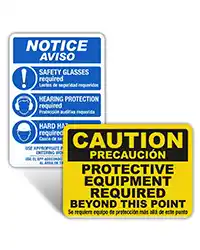 Personal protection signs