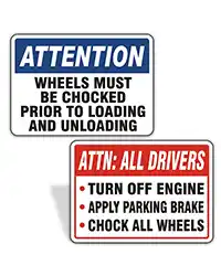 Truck safety Signs