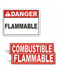 flammable material signs